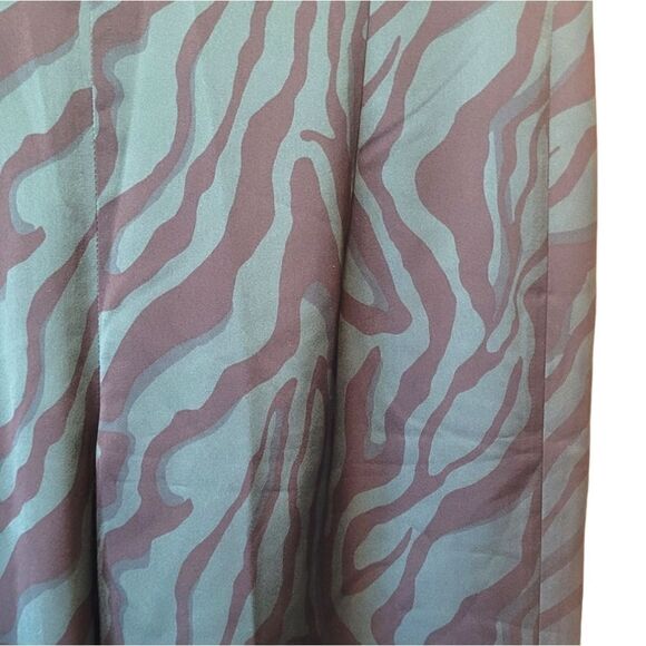 J. Crew Green & Black Zebra Print Wide Leg Pants - Picture 6 of 6